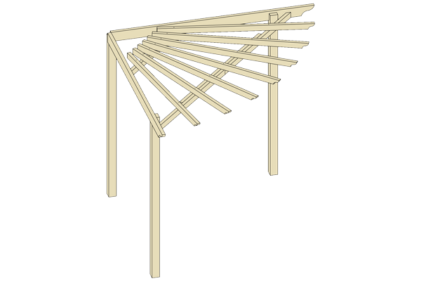66051-2 Eckpergola