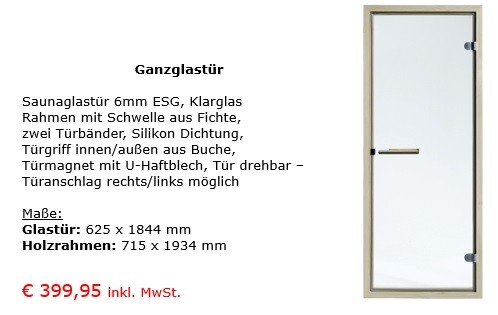 Ganzglastür für Homepage